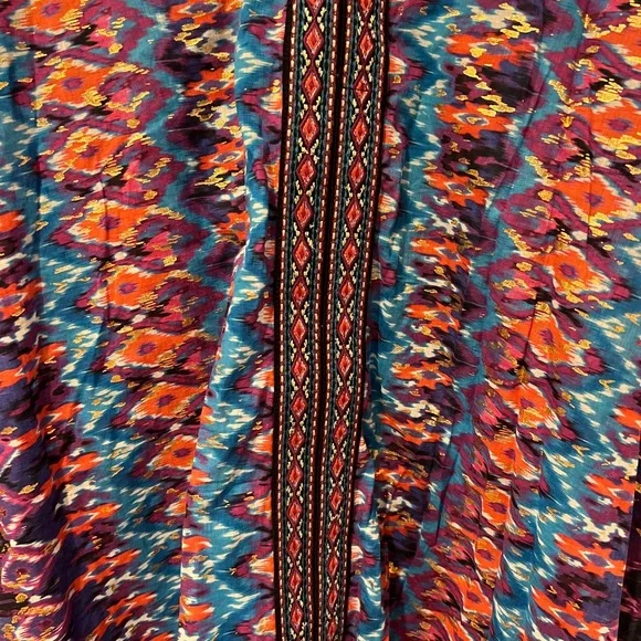 Miraclesuit Bella Alba Cotton Caftan Cover-Up in Midnight Blue (M) - Picture 10 of 14